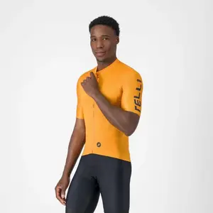 Castelli - Entrata Apex Jersey - Maillot vélo homme Vivid Orange / Twilight Blue - S