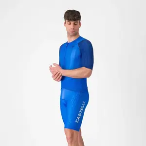Cuissard Castelli Free Aero Race S bleu Italie gris argent - M