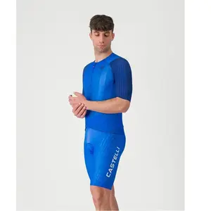 Castelli - Free Aero Race S Kit Bibshort - Cuissard vélo homme Azzurro Italia / Silver Gray - S