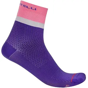 Castelli - Tonal Logo 12 Sock - Chaussettes vélo femme Ultraviolet / Rosa Giro-Purple M - S/M pas cher
