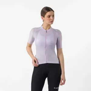 Maillot Castelli Espresso 2 manches courtes blanc violet femme - L pas cher