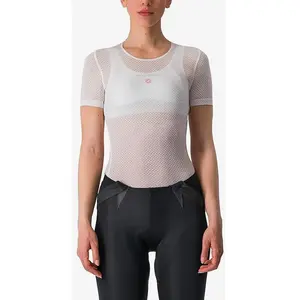 Comparateur de prix : Castelli Pro Mesh W Short Sleeve Maille Technique, Blanc, Medium Femmes