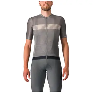 Maillot manches courtes castelli unlimited endurance gris pas cher