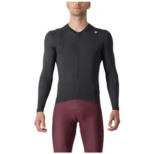 Maillot manches longues castelli espresso gris fonce pas cher