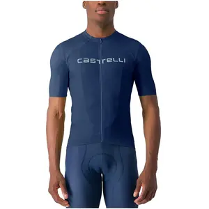 Maillot Castelli Prologo Lite manche courte bleu foncé - XL pas cher