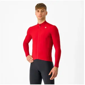 Comparateur de prix : Castelli Aero Race LS Jersey - Maillot vélo homme Rich Red M