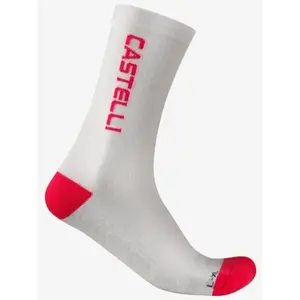 Chaussettes Thermiques 20 Castelli Sweetspot blanc rouge - L-XL pas cher