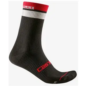 Chaussettes castelli gara thermal 18 blanc rouge pas cher