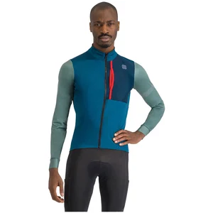 Maillot Sportful SuperGiara Thermal manche longue bleu mat vert - M pas cher