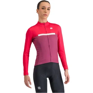 Comparateur de prix : Maillot Sportful Pista Thermal manche longue rouge vif violet femme - S