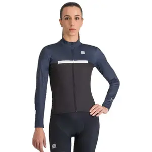 Comparateur de prix : Maillot Sportful Pista Thermal manche longue bleu marine noir femme - L