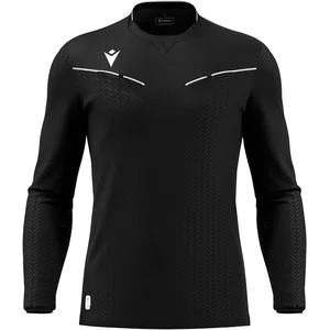 Macron Maillot arbitre manches longues enfant Ponnet Eco noir 9-10 ans pas cher