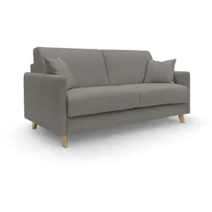 Divani.store Edgar Canapé Lit Convertible - Taupe pas cher