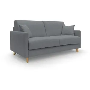 Divani.store Edgar Canapé lit convertible - Gris pas cher
