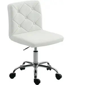 HOMCOM Chaise de Bureau Réglable avec Revêtement à Boutons, en Cuir PU... pas cher