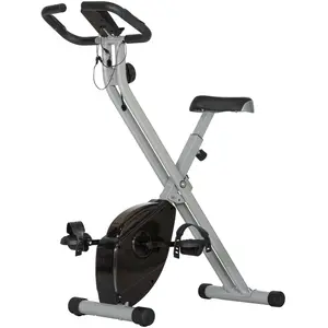 SPORTNOW Vélo Pliable Magnétique à 8 Niveaux avec Écran LCD, Roulettes...