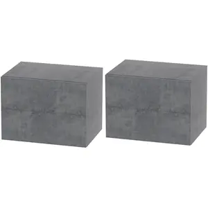 HOMCOM Set de 2 Tables de Chevet Suspendues avec 2 Tiroirs Modernes et... pas cher