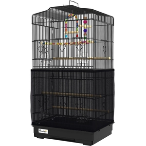 PawHut Cage pour oiseaux avec poignée, plateau extractible, perchoirs ... pas cher