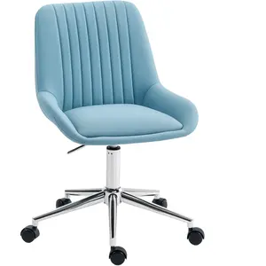 HOMCOM Chaise de Bureau à Hauteur Réglable avec 5 Roulettes, en Silico... pas cher