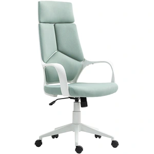 HOMCOM Chaise de Bureau en Tissu avec Fonction Balancier, Hauteur Régl... pas cher