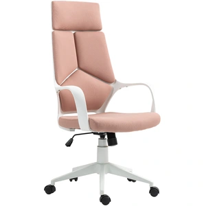 HOMCOM Chaise de Bureau en Tissu avec Balançoire, Hauteur Réglable et ... pas cher