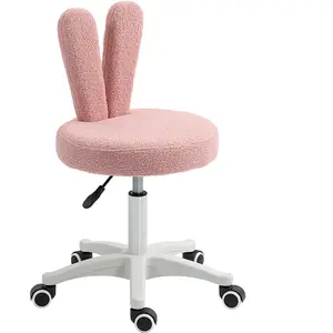 HOMCOM Chaise de Bureau à Oreilles de Lapin avec Hauteur Réglable et R... pas cher
