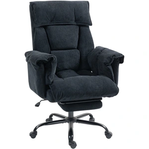 HOMCOM Chaise de Bureau Inclinable avec Repose-Pieds, Dossier Haut, Ha... pas cher