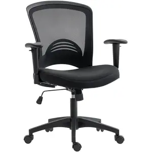 HOMCOM Chaise de Bureau Respirante et Inclinable à Hauteur Réglable, e... pas cher