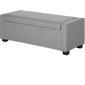HOMCOM Banc de Lit avec Espace de Rangement en Tissu, 120x50x44cm - Gr...