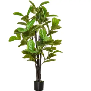 HOMCOM Ficus Artificiel pour Internes et Externes, Plante Artificielle... pas cher