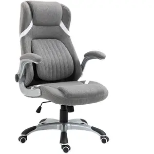 Vinsetto Chaise de Bureau Inclinable en Tissu Respirant et Acier avec ... pas cher
