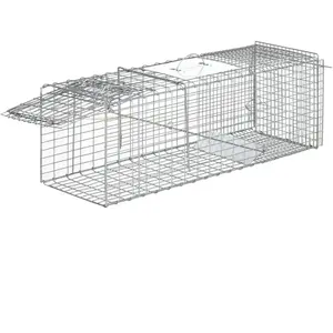 Outsunny Cage Piège pour Rats, Souris et Ragondins Pliable en Acier, 9... pas cher