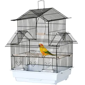 PawHut Cage pour Oiseaux en Métal et Plastique avec Poignée de Transpo... pas cher