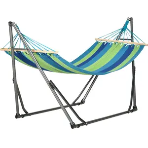 Outsunny Support avec Hamac Autoportant Pliable en Coton et Acier, 270...Vendu paraosom