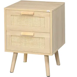 HOMCOM Table de Chevet pour Chambre à Coucher en Style Boho, 40x40x56c... pas cher