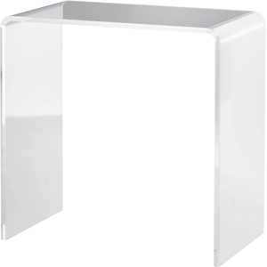 HOMCOM Table Basse en Acrylique en U avec Bords Lisses et Coins Arrond... pas cher