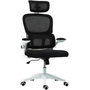 HOMCOM Chaise de Bureau Pivotante avec Appuie-Tête et Hauteur Réglable... pas cher