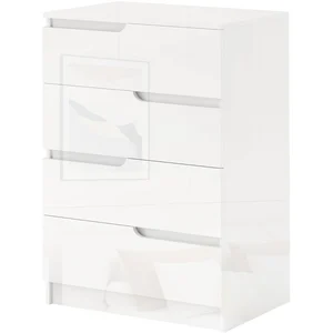 HOMCOM Commode 4 Tiroirs Moderne et Minimaliste en Bois, 60x40x85 cm, ... pas cher