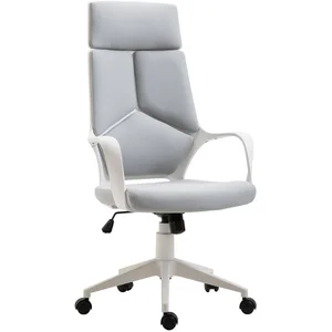 HOMCOM Chaise de Bureau avec Fonction Bascule, Fauteuil Président en T... pas cher