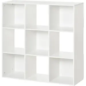 Comparateur de prix : HOMCOM Bibliothèque Blanche pour Maison et Bureau, Étagère au Design M...