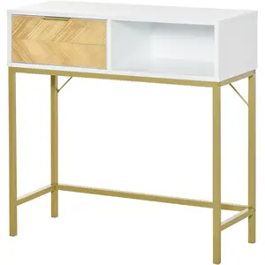 HOMCOM Table Console en Bois, Console d'Entrée ou Salon avec Design Mo... pas cher