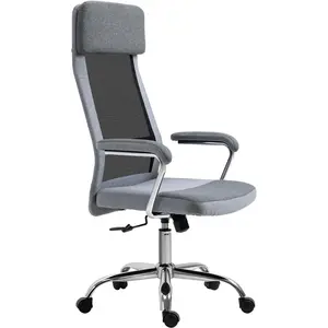 Vinsetto Chaise de Bureau Ergonomique Pivotante, Hauteur Réglable et B... pas cher