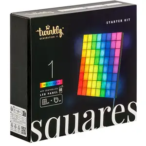 Twinkly - Panneau 16x16cm 64 leds multicolores squares starter kit pas cher