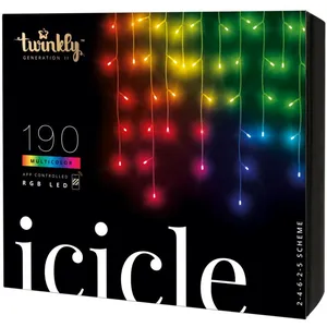 Comparateur de prix : Twinkly - Guirlande suspendue connectéee IP44 5m 190 leds rgb icicle
