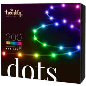 Comparateur de prix : Guirlande connectée IP44 10m 200 leds rgb fil noir Twinkly dots