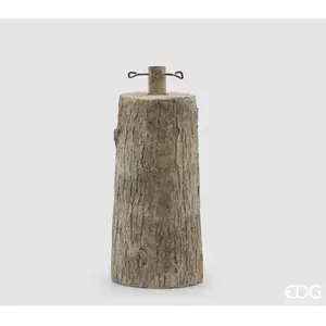 EDG Socle de sapin de Noël en résine effet naturel H 45 cm ø 22 cm pas cher