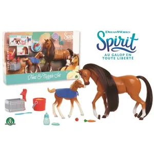 Comparateur de prix : Giochi Preziosi Coffret Spirit Figurine maman et poulain avec accessoires