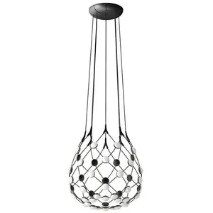 Luceplan MESH-Suspension LED Acier/Polycarbonate Ø55cm