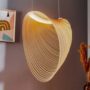 Comparateur de prix : Luceplan ILLAN-Suspension LED Bois Ø60cm