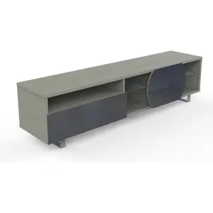 Munari Kairos Home Meuble Tv Mk195 Jusqu'à 75" (Chêne Gris / Gris Fonc... pas cher
